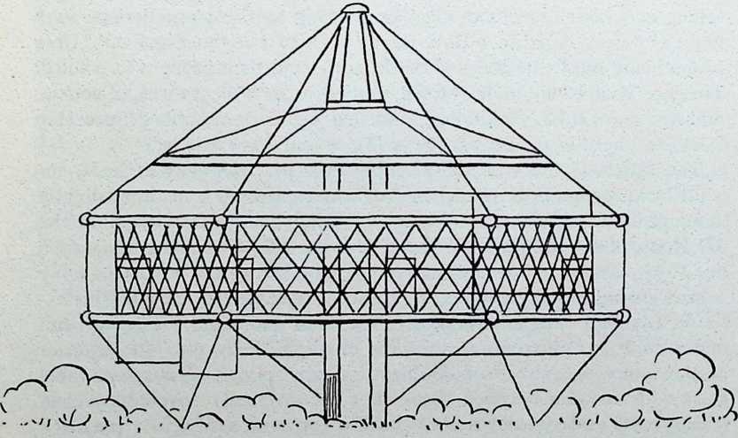Figure 12: First Dymaxion House, Chicago, 1927 (taken from original 1927 patent drawings).