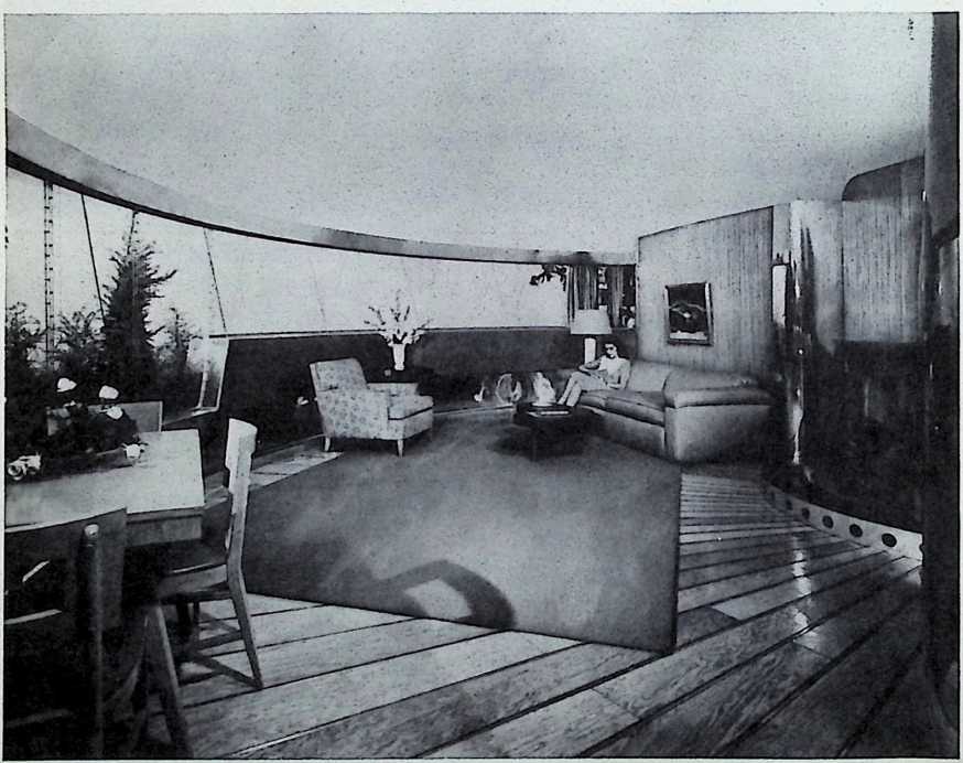 Figure 21: Interior of Dymaxion Dwelling Machine, 1945.