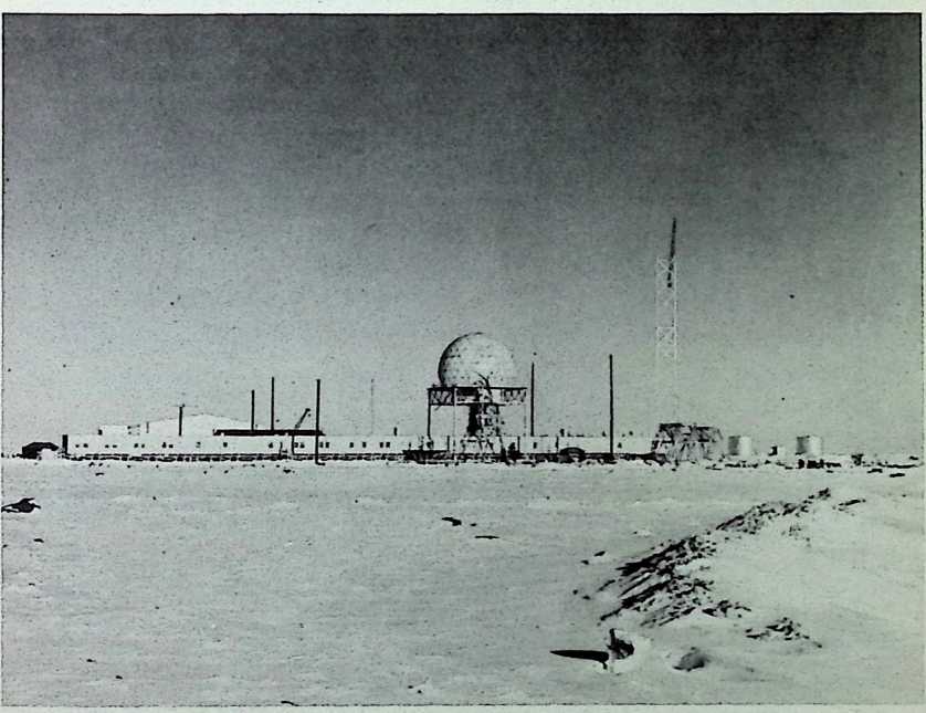 Figure 24: The first Radome installed by the U.S. Air Force above the Arctic Circle in Northern Canada, 1956.