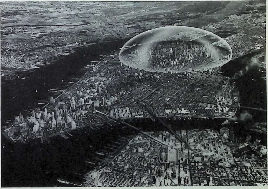 Figure 28: Composite picture of Dome covering midtown Manhattan, 64th Street to 22nd Street and river to river.