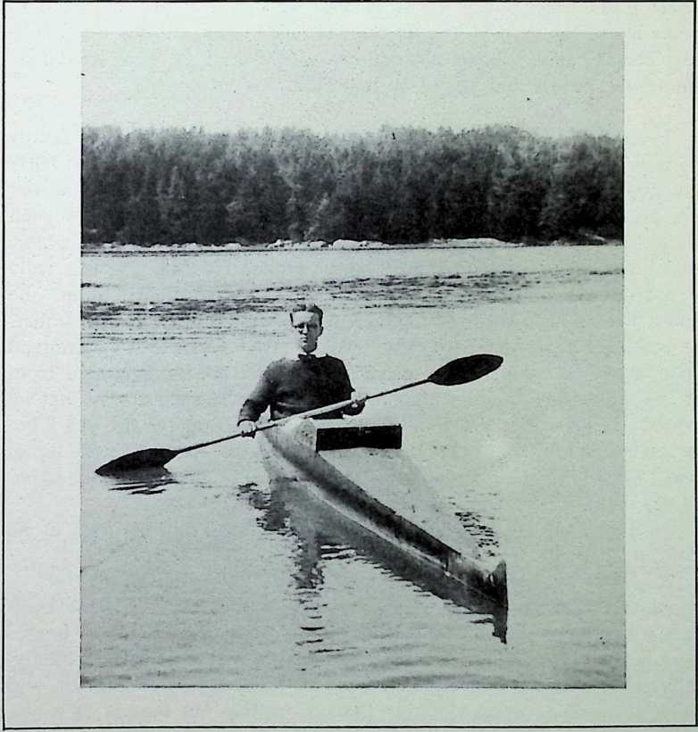 Figure 3: Bucky in his kayak at Bear Island.