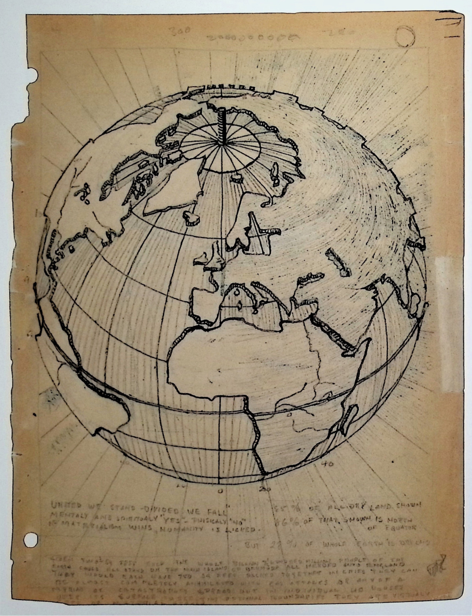 Figure 2: One Ocean World Town, ca. 1927 Ink and graphite on paper 10 7/8 x 8 7/16 in. (27.6 x 21.4 cm)