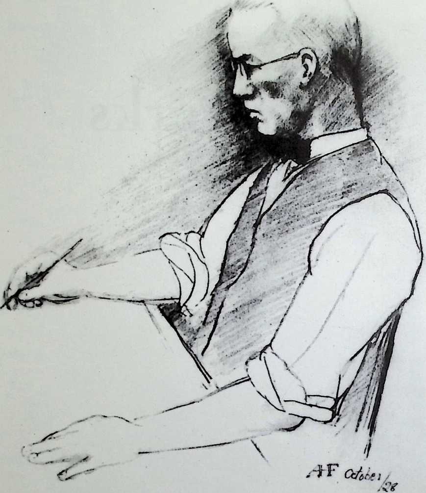 Figure 1: Anne Fuller drew this portrait of her husband at work in 1928. Hes probably working on Lightful Housing.