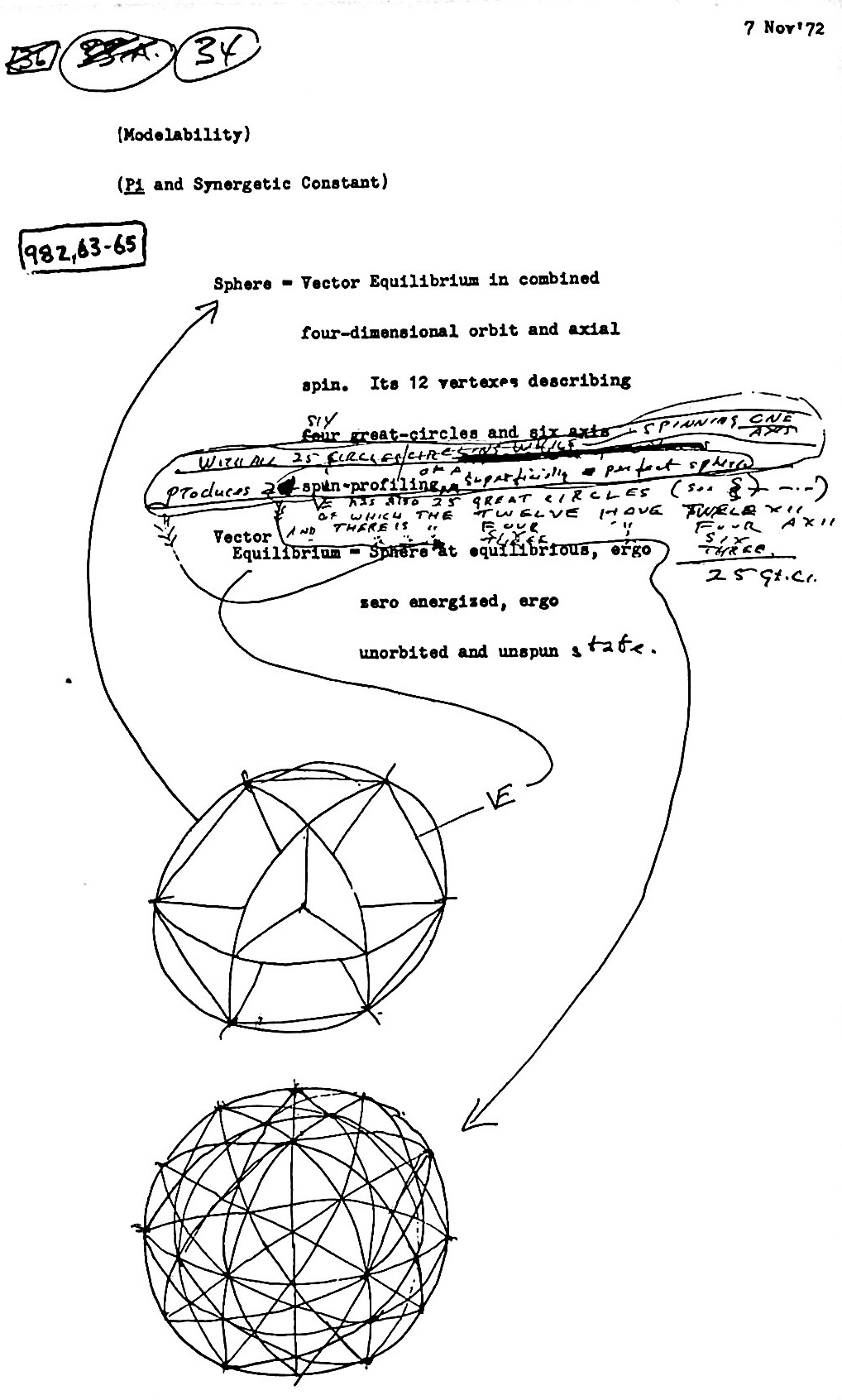 Figure 3: Fuller’s drawings on manuscript of  at Secs. 982.63 to 982.65.
