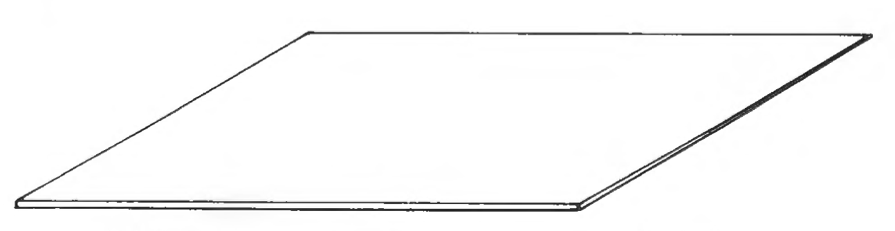 Figure 37: Drawing of a “flat plane” revealing its thickness.