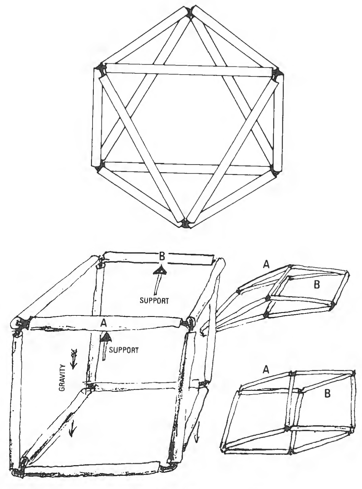 Figure 92: Flexible cube and octahedron.