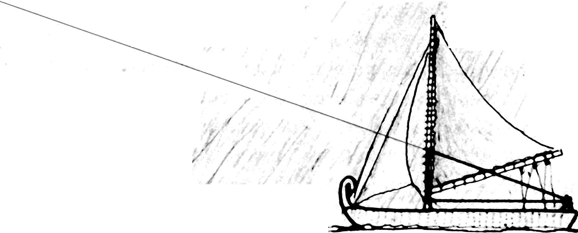 Figure 8: Using Ship Mast for Navigational Trigonometry.