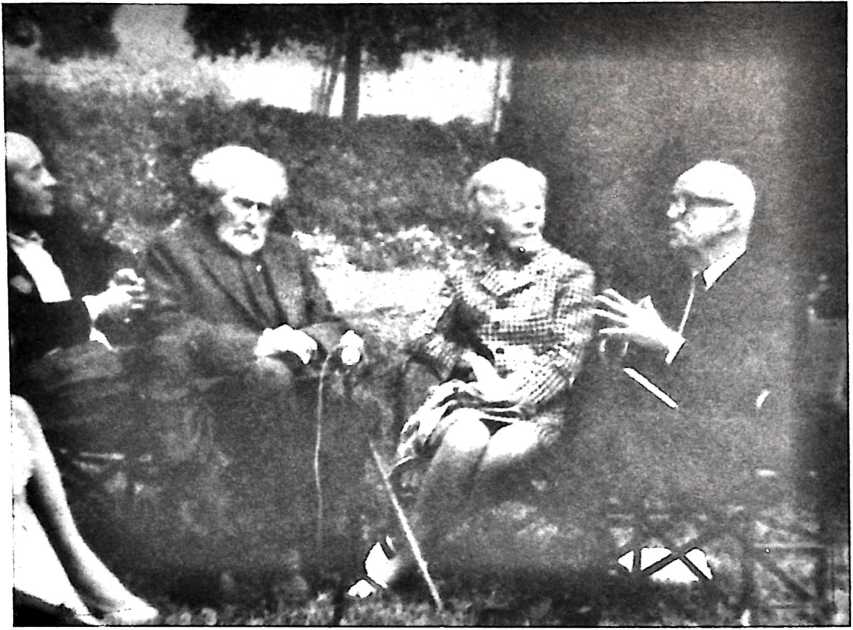 Figure 1: Isamu Noguchi, Ezra Pound, Olga Rudge, Buckminster Fuller in Venice 1971.
