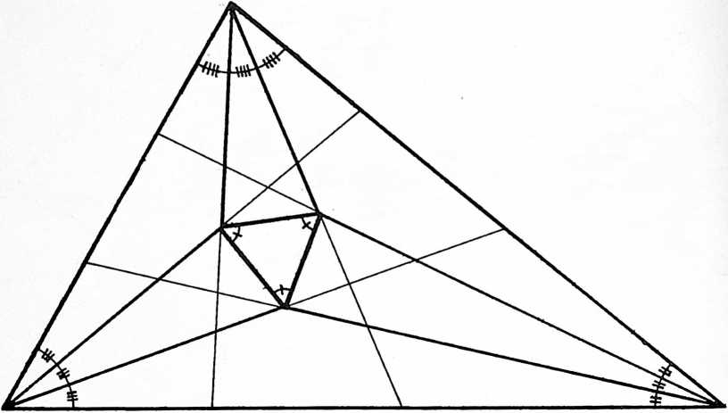 Figure 6: Fig. 100.51 Morley Theorem: The trisectors of any triangle’s three angles describe an equiangular triangle.